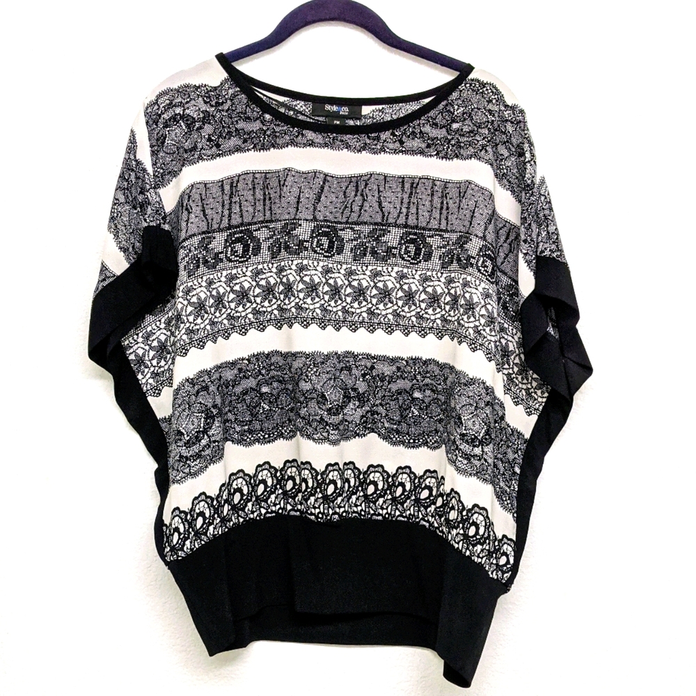 Style & Co Printed Blouse